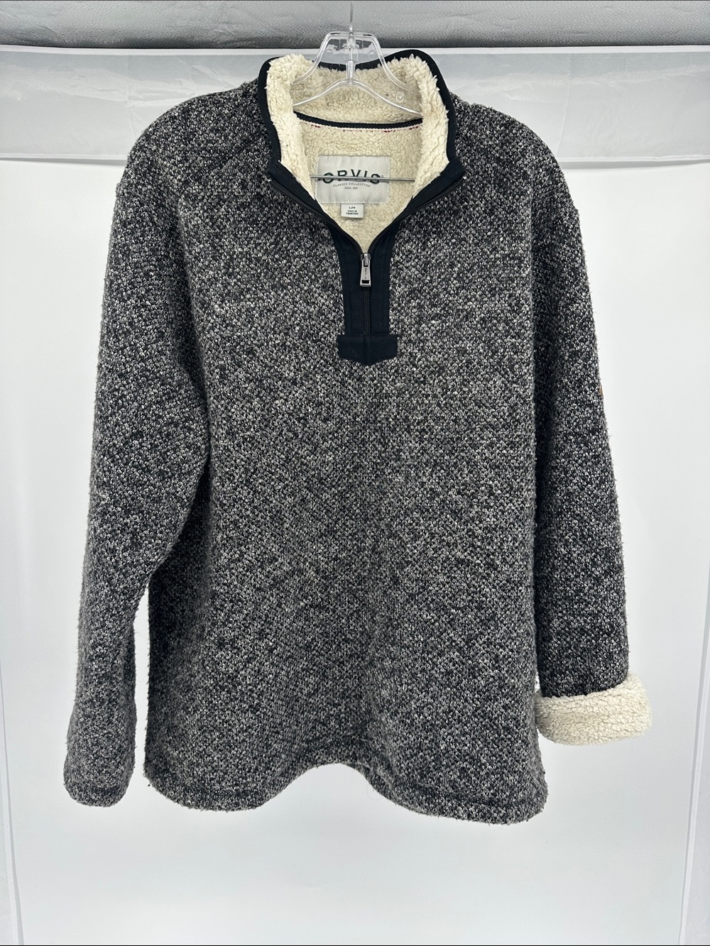 Orvis Women's Gray Sherpa-Lined Half-Zip Pullover